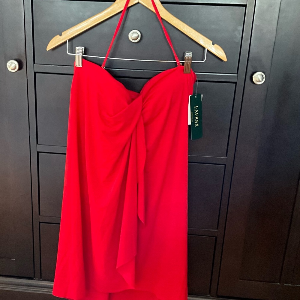 Elegant Red Ralph Lauren Swimsuit Coverup